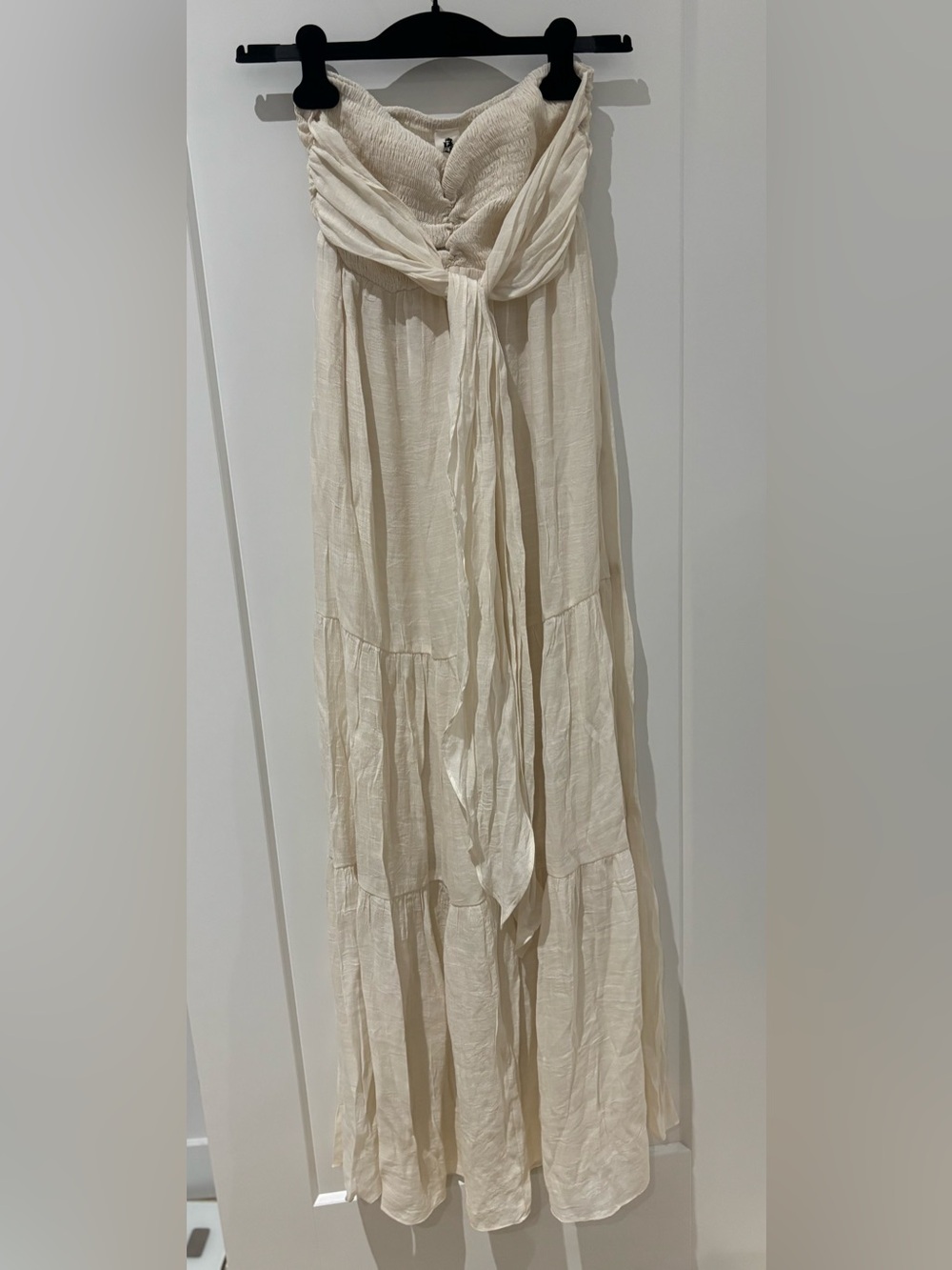 LAWLESS Strapless Maxi Dress in Cream